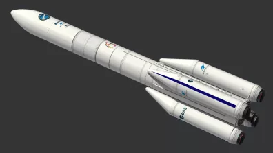 Une maquette 3D du lanceur Ariane 6