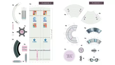 Une maquette papier à assembler de la fusée Ariane 5