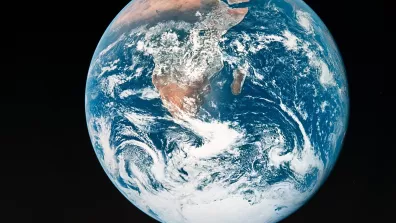 Photographie de la Terre vue depuis la navette Columbia