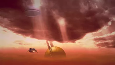 En 2005, Huygens se posait à la surface de Titan (vue d’artiste).