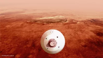 Vue d'artiste de la mission Mars 2020