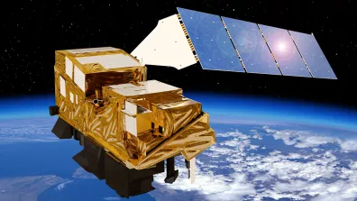 Vue d’artiste de l’instrument IASI-NG sur le satellite METOP-SG