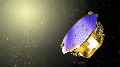 Vue d’artiste du satellite LISA Pathfinder