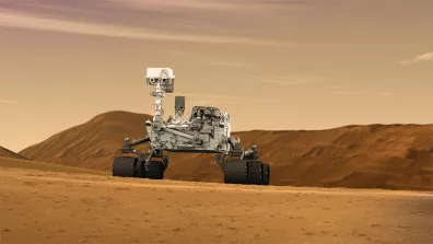 Vue d’artiste du rover Curiosity