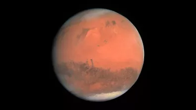 Image de Mars prise par la sonde Rosetta en 2007 lors de son survol pour atteindre la comète Tchoury.