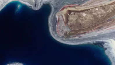 Image satellite de la petite mer d’Aral