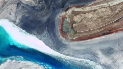 Image satellite de la petite mer d’Aral