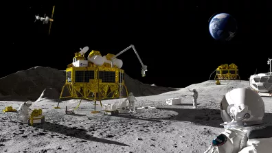 Projet 2022 d'installation de l'ESA sur la Lune.