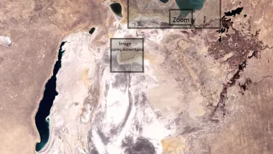 Image satellite de la petite mer d’Aral