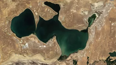 Image satellite de la petite mer d’Aral
