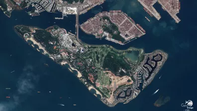 Image satellite de Singapour