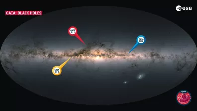 Localisation dans la Voie Lactée des 3 trous noirs détectés par Gaia : BH1, BH2 et BH3