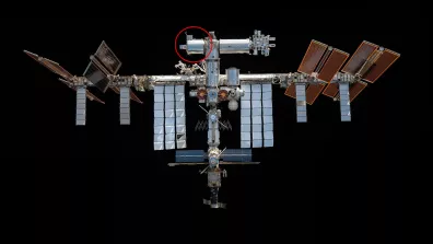 Emplacement du module européen Columbus de l'ISS.