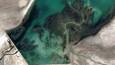 Image satellite de la petite mer d’Aral