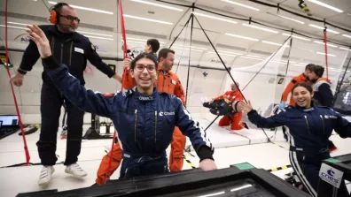 2 élèves du Lycée Pierre Mendès France de Tunis en micropesanteur à bord de l'A310-0G en mars 2024