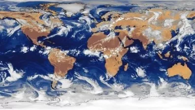 Carte satellite des formations nuageuses