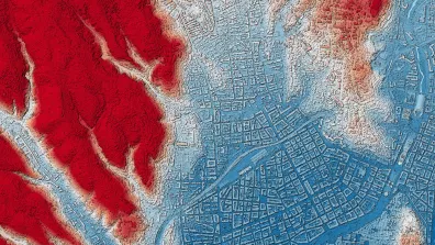 Simulation d'une carte de la ville de Nice.