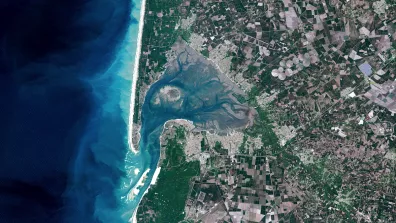 Le bassin d'Arcachon vu par le satellite Sentinel-2