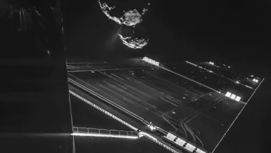 Selfie de Rosetta à 16km de la comète Churyumov-Gerasimenko