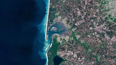 Le bassin d'Arcachon vu par Sentinel-2C.