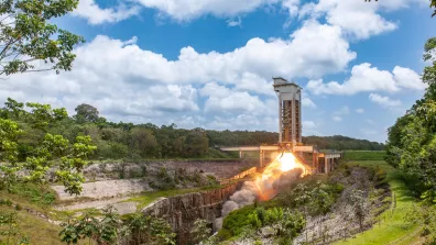QM3, l'essai de qualification du moteur P160C au banc d'essai BEAP.