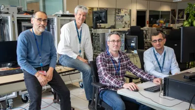 Les quatre membres de l'équipe intégrée CNES/CS du CTTM. Les quatre membres de l'équipe intégrée CNES/CS du CTTM.