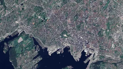 Oslo vu par un satellite Pleiades