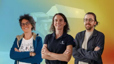 De gauche à droite : Beatrice Petrucci, Quentin Cebe, Clémence Le Fèvre.