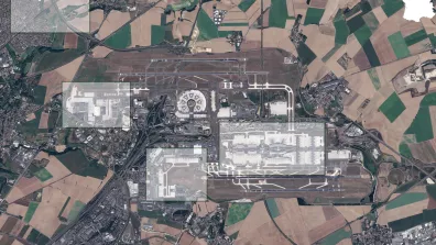 Image satellite de Roissy, une plateforme aéroportuaire de rang mondial