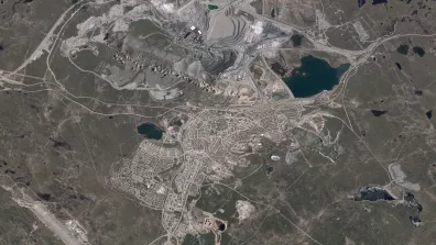 image satellite de Kiruna en Suède