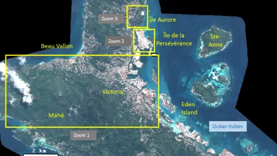 Image satellite des Seychelles