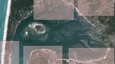 image satellite du Bassin d’Arcachon