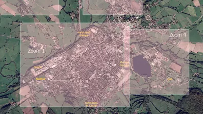 Image satellite de la petite ville bourguignonne d’Autun