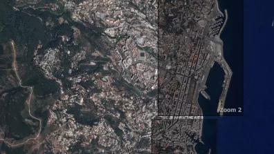Image satellite de Bastia