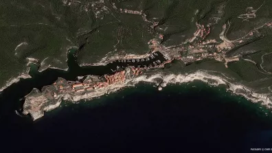 Image satellite de la ville Bonifacio