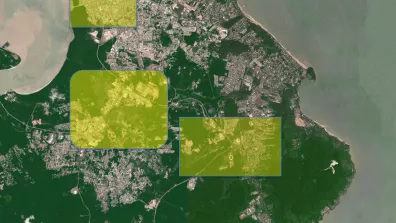 Image satellite de la ville Cayenne