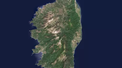 Image satellite de la Corse