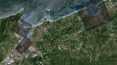 Image satellite de la zone littorale du pays basque