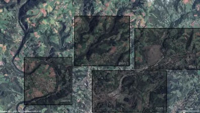 Image satellite du bassin de Decazeville