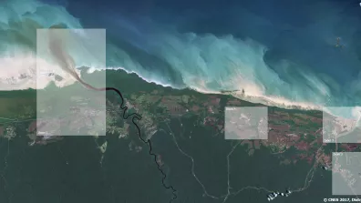Image satellite de la Guyane Française