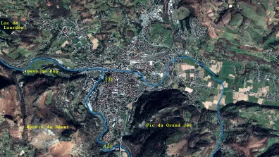 Image satellite de la ville de Lourdes