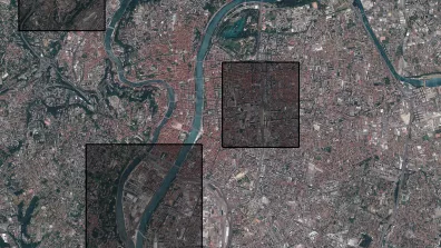 image satellite de la ville de Lyon