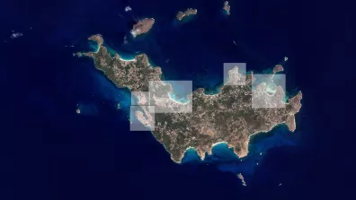 Image satellite de Saint-barth