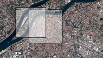Image satellite de la ville Avignon