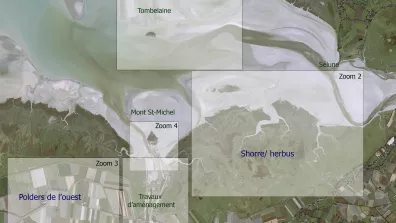 Image satellite de la Baie et le Mont-Saint-Michel