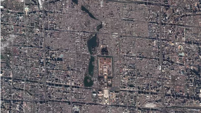 Imagen satelital de la capital de la República popular de China, Pekín