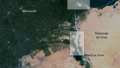 Image satellite du canal de Suez