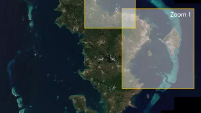 image satellite de Mayotte, archipel de l'océan Indien