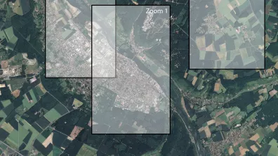 Image satellite de Vernon, ville du département de l'Eure en région Normandie