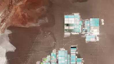 Image satellite du salar d'Atacama au Chili